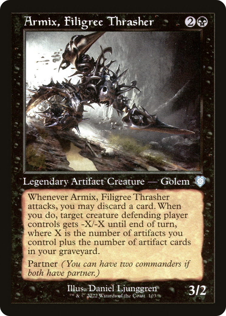Armix, Filigree Thrasher⁣ - Commander: The Brothers' War⁣ (Uncommon)⁣ [103]