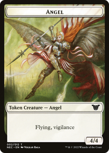Angel (TNEC-002) - Neon Dynasty Commander Tokens Foil