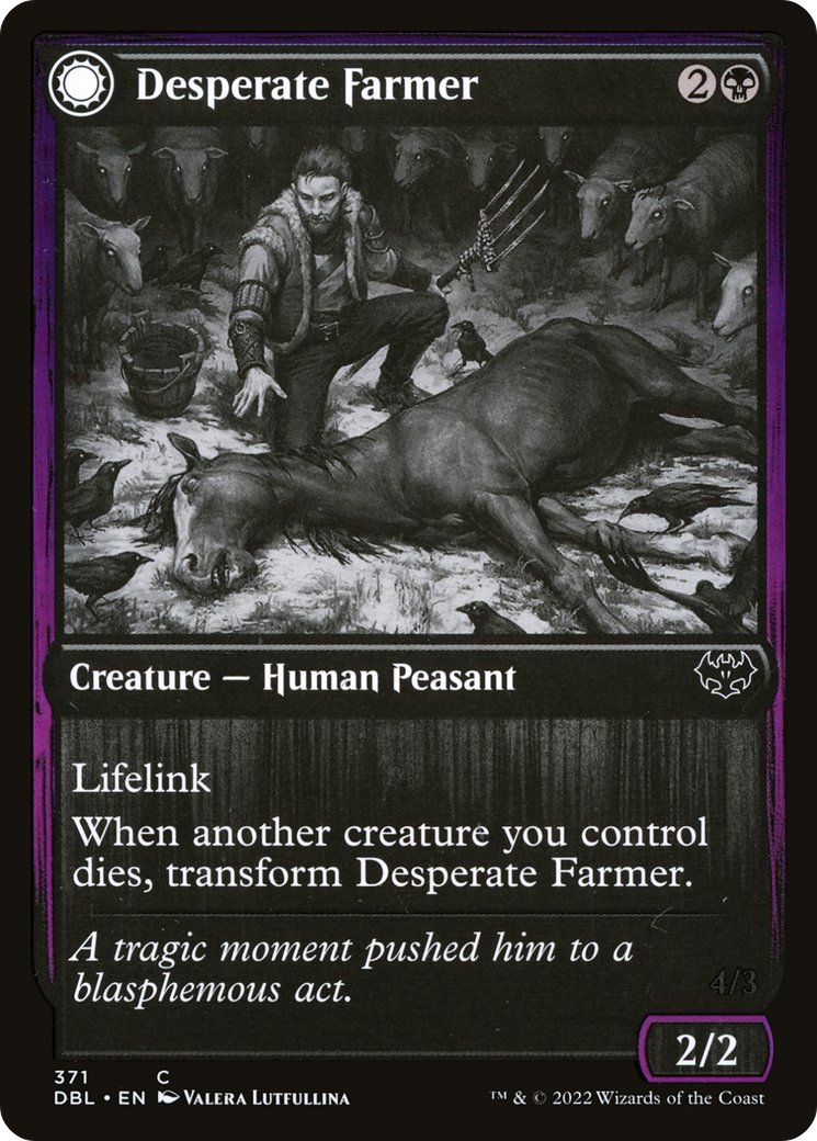 Desperate Farmer (DBL-371) - Innistrad: Double Feature: (Double Faced Transform) Foil