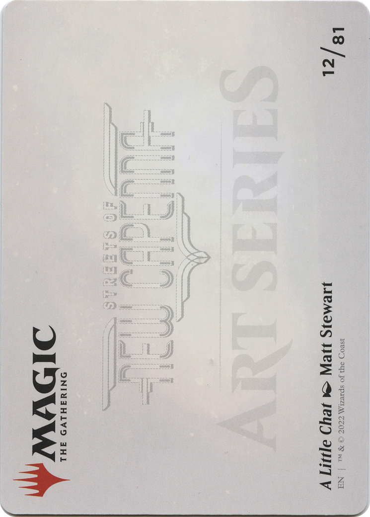 A Little Chat // A Little Chat (ASNC-012) - New Capenna Art Series (Borderless)