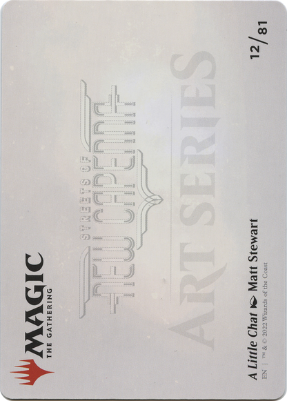 A Little Chat // A Little Chat (ASNC-012) - New Capenna Art Series (Borderless) Foil