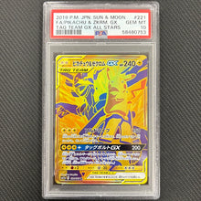Japanese Pokemon: Pikachu & Zekrom GX 221/173 - Tag Team All Stars - PSA 10