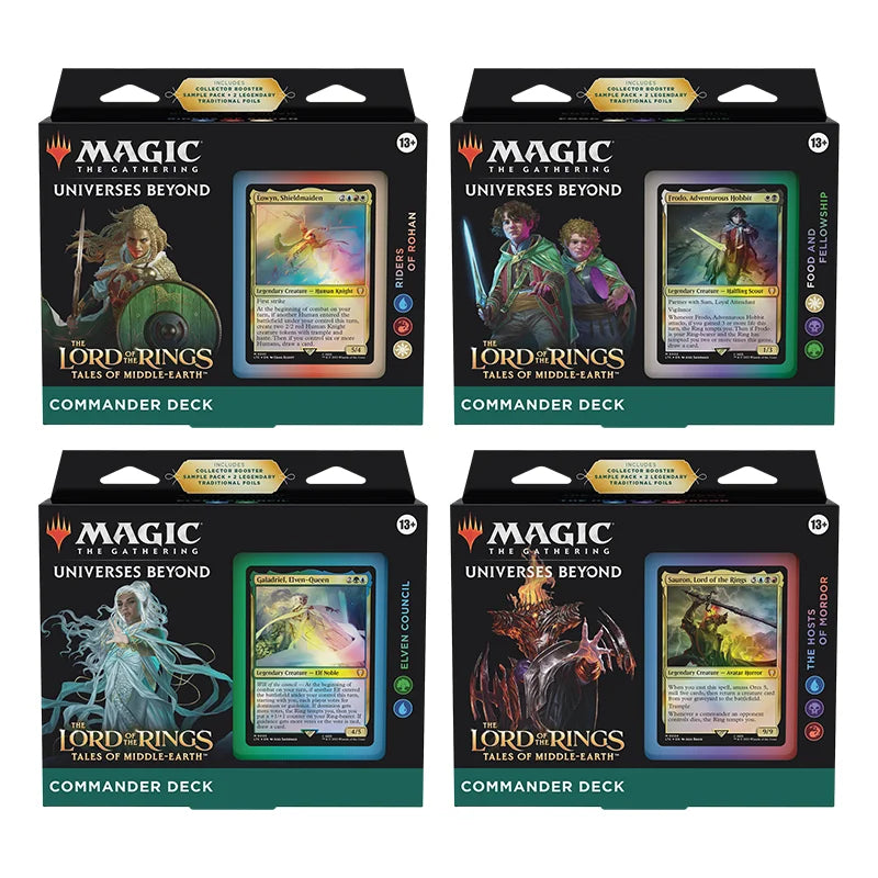 MTG Universes Beyond: Lord Of The Rings: Tales of Middle Earth - Commander Deck - Set of 4
