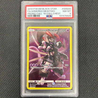 Pokemon TCG: Armored Mewtwo SM228 - PSA 8