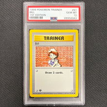 Pokemon TCG: Bill 91/102 - Base Set 1st Edition - PSA 10