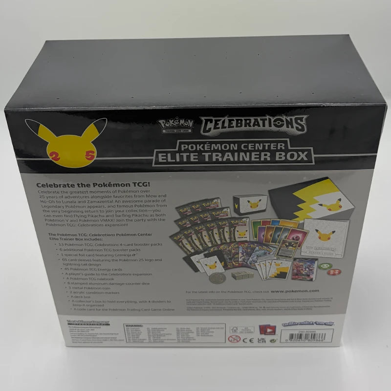 Pokemon TCG: Celebrations - Pokemon Center Elite Trainer Box Back