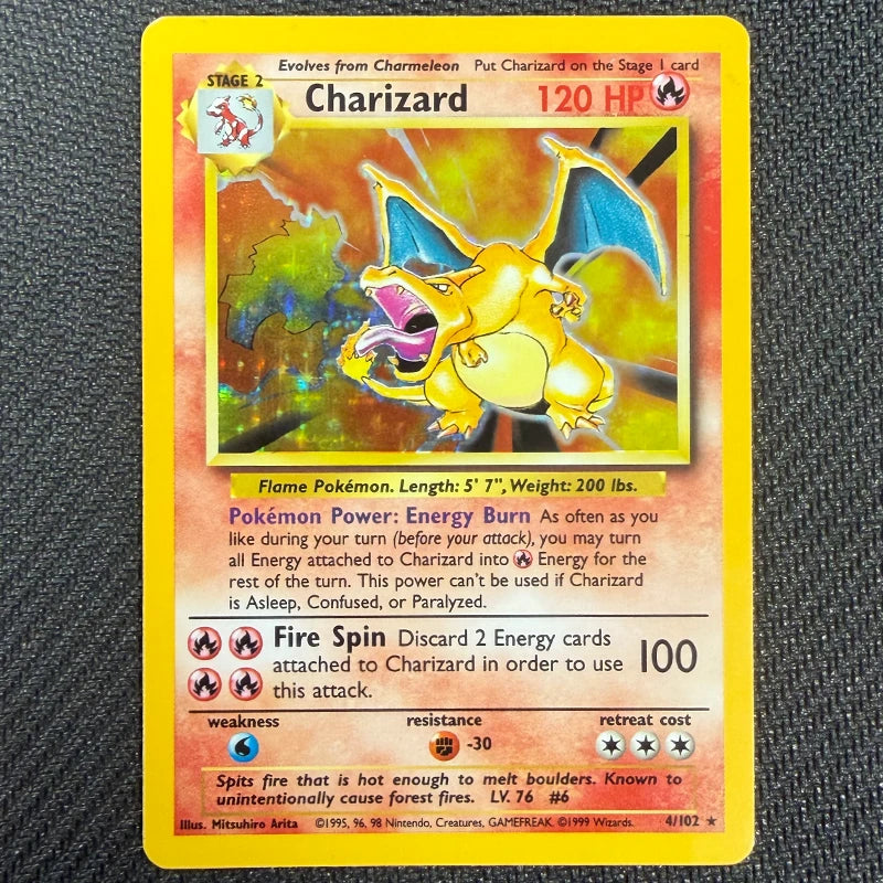 Pokemon TCG: Charizard 4/102 - Base Set Holo Rare - MP