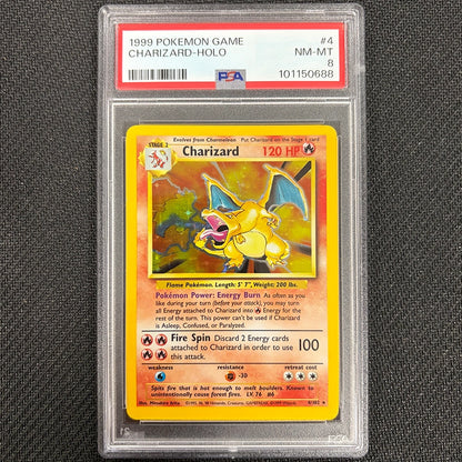 Pokemon TCG: Charizard 4/102 - Base Set - PSA 8