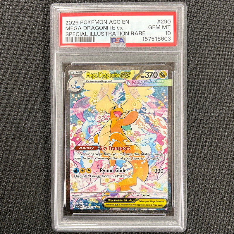 Pokemon TCG: Mega Dragonite Ex 290/217 - Ascended Heroes - PSA 10