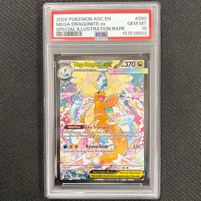 Pokemon TCG: Mega Dragonite Ex 290/217 - Ascended Heroes - PSA 10