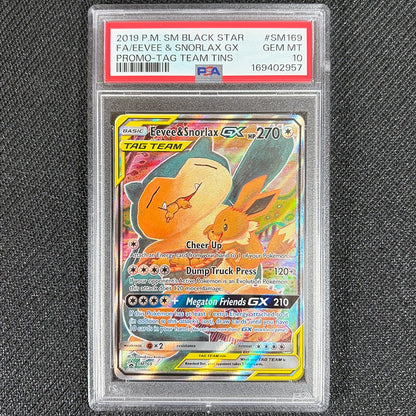 Pokemon TCG: Eevee & Snorlax GX SM169 - PSA 10
