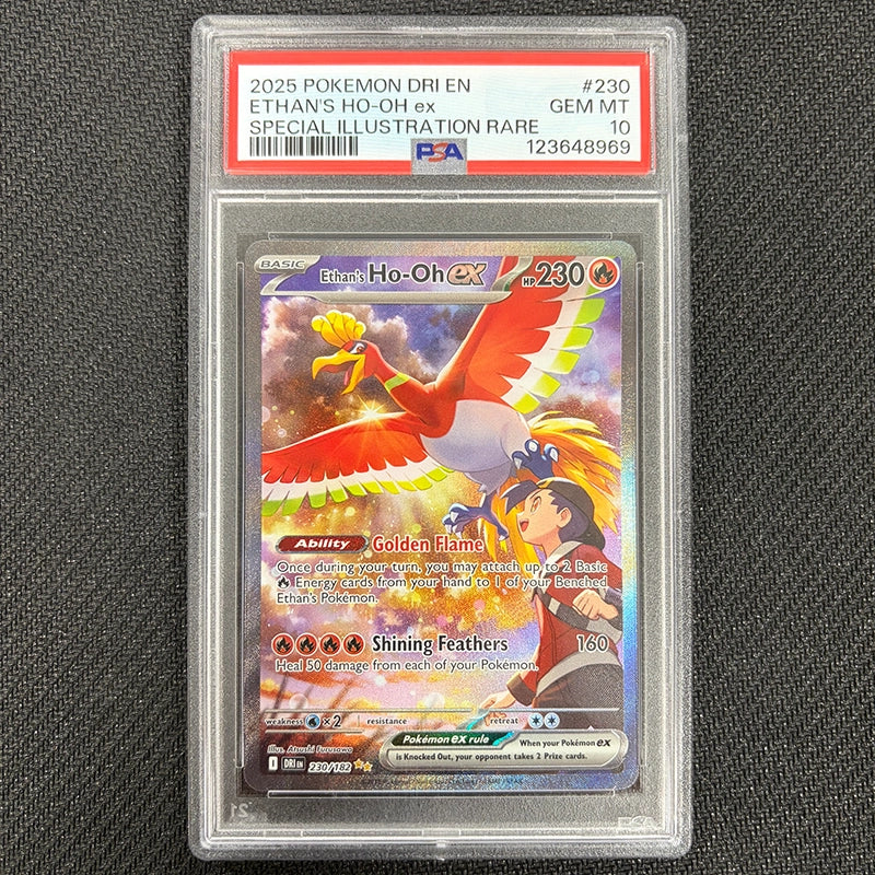 Pokemon TCG: Ethan's Ho-Oh Ex 230/182 - Destined Rivals - PSA 10