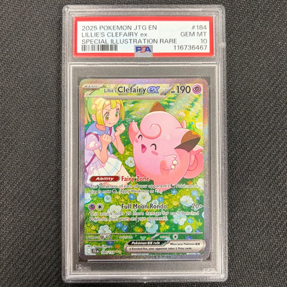 Pokemon TCG: Lillie's Clefairy Ex 184/159 - Journey Together - PSA 10