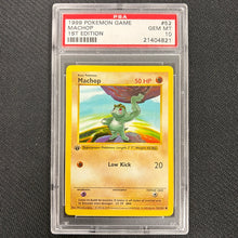 Pokemon TCG: Machop 52/102 - Base Set 1st Edition - PSA 10
