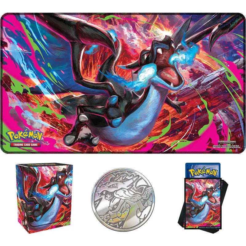 Pokemon TCG: Mega Charizard Ex Accessories - Playmat/Deck Box/Sleeves/Coin
