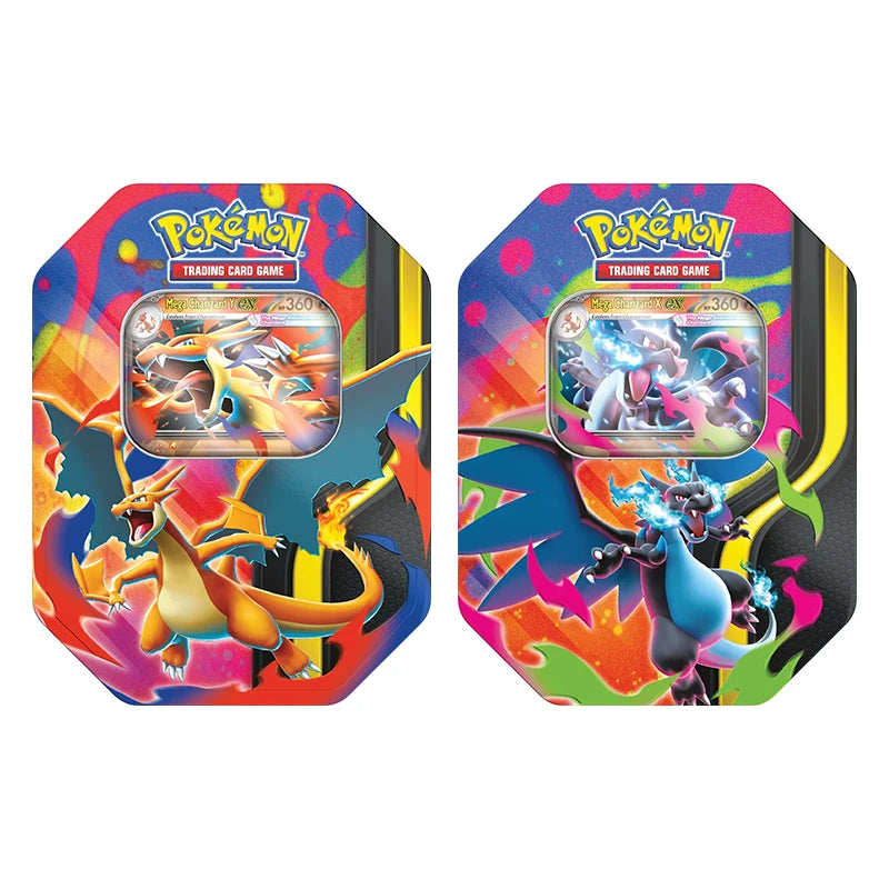 Pokemon TCG: Mega Charizard X & Mega Charizard Y Tin Set Of 2