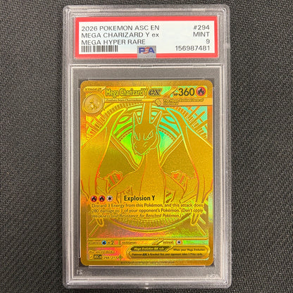 Pokemon TCG: Mega Charizard Y Ex 294/217 - Ascended Heroes - PSA 10