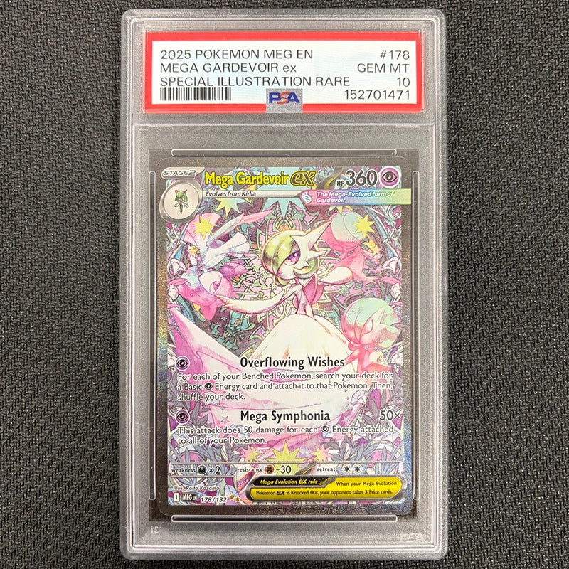 Pokemon TCG: Mega Gardevoir Ex 178/132 - Mega Evolution - PSA 10