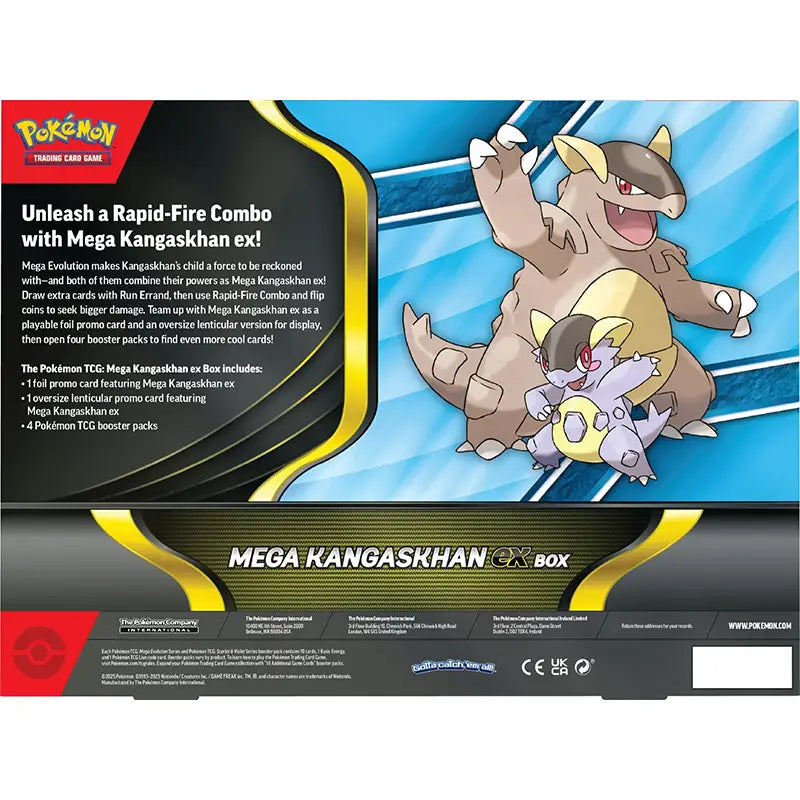 Pokemon TCG: Mega Kangaskhan Ex Box Back