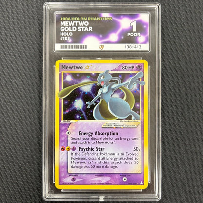 Pokemon TCG: Mewtwo Gold Star 103/110 - Holon Phantoms - Ace 1