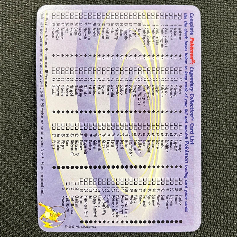 Pokemon TCG: Mewtwo S4/S4 - Legendary Collection Jumbo Box Topper - LP+ Back