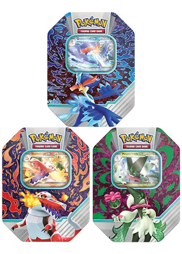 Pokemon TCG: Paldea Partner Tins - Meowscarasda, Skeledirge, Quaquaval Set of 3