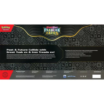 Pokemon TCG: Paldean Fates - Great Tusk Ex & Iron Treads Ex Premium Collection Contents