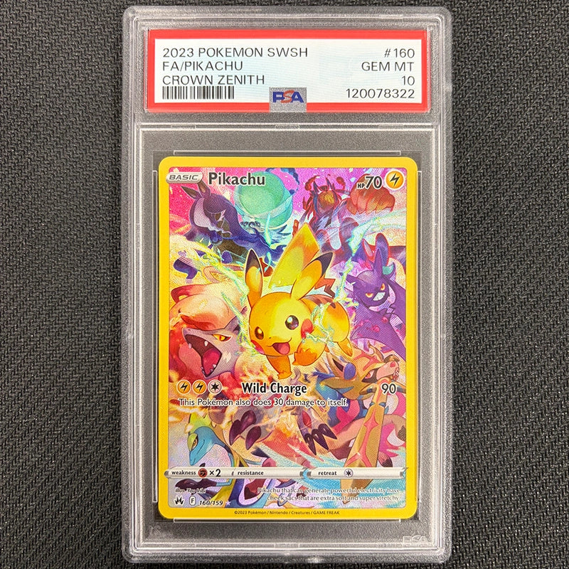 Pokemon TCG: Pikachu 160/159 - Crown Zenith - PSA 10