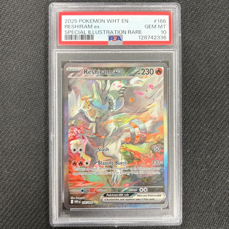 Pokemon TCG: Reshiram Ex 166/086 - White Flare - PSA 10