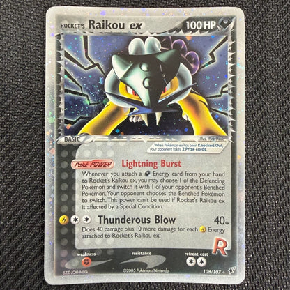 Pokemon TCG: Rocket's Raikou Ex 108/107 - Deoxys - LP-