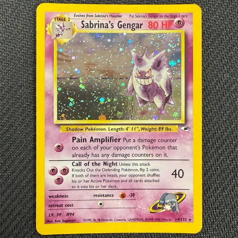 Pokemon TCG: Sabrina's Gengar 14/132 - Gym Heroes - LP With Swirl