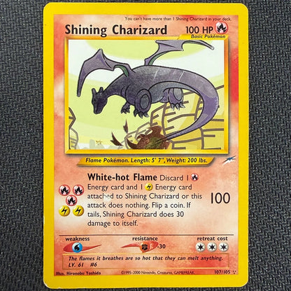 Pokemon TCG: Shining Charizard 107/105 - Neo Destiny - Heavy Play