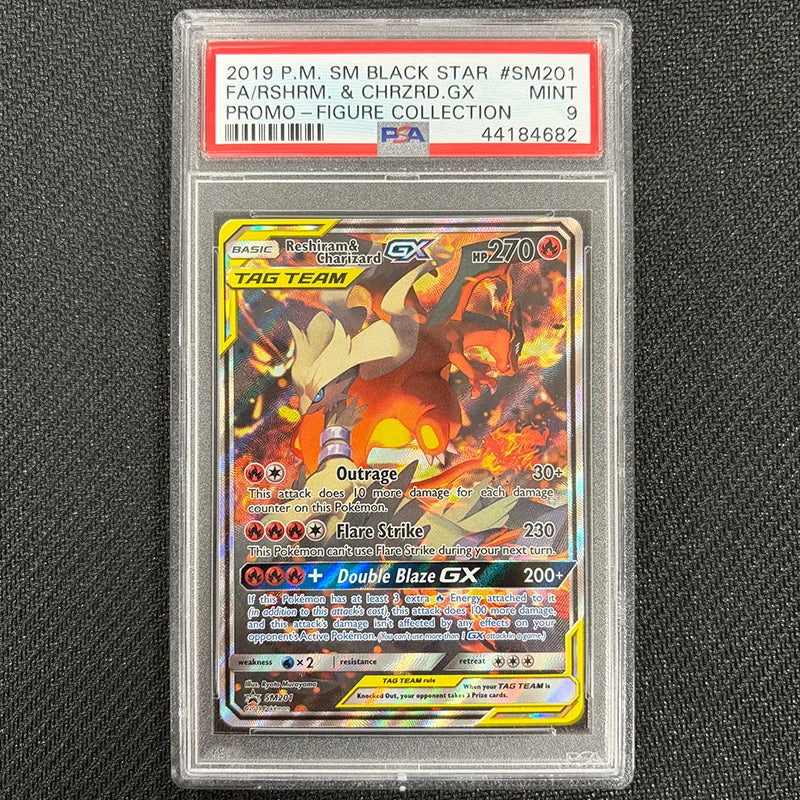 Pokemon TCG: Reshiram & Charizard GX SM201 Promo - PSA 9