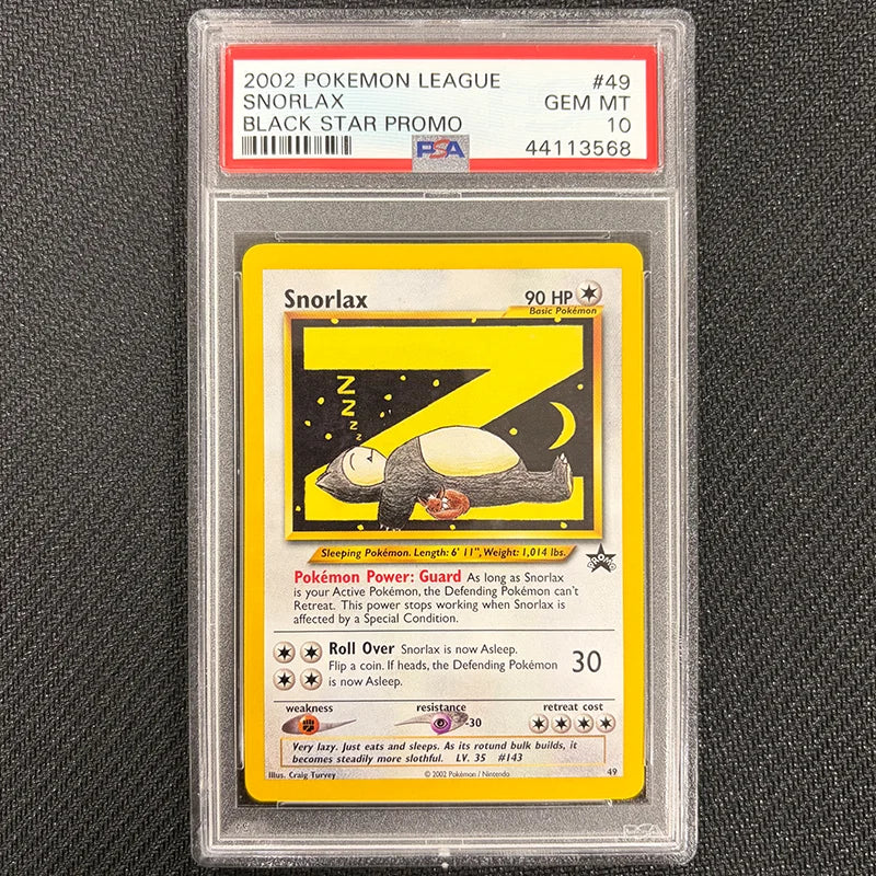Pokemon TCG: Snorlax Pokemon league 49 Promo - PSA 10