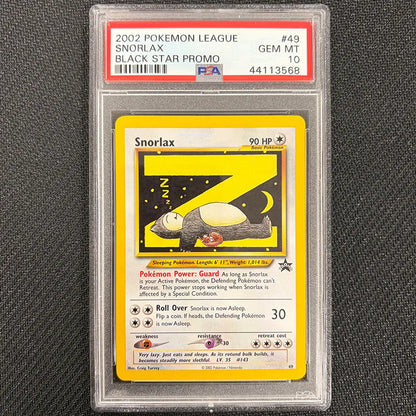 Pokemon TCG: Snorlax Pokemon league 49 Promo - PSA 10