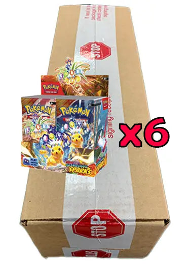 Pokemon TCG: Surging Sparks SV08 - Sealed Case Double Sleeved Pokemon TCG: Surging Sparks SV08 - Sealed Case Double Sleeved