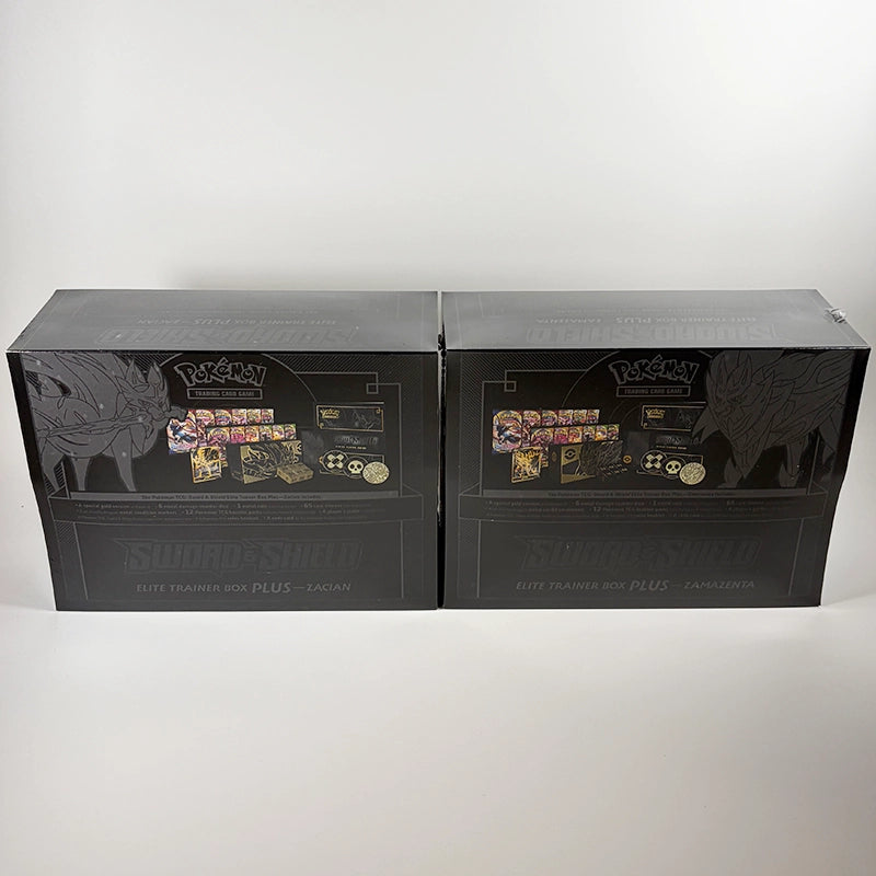 Pokemon TCG: Sword & Shield Elite Trainer Box Plus - Zacian /  Zamazenta Set Back