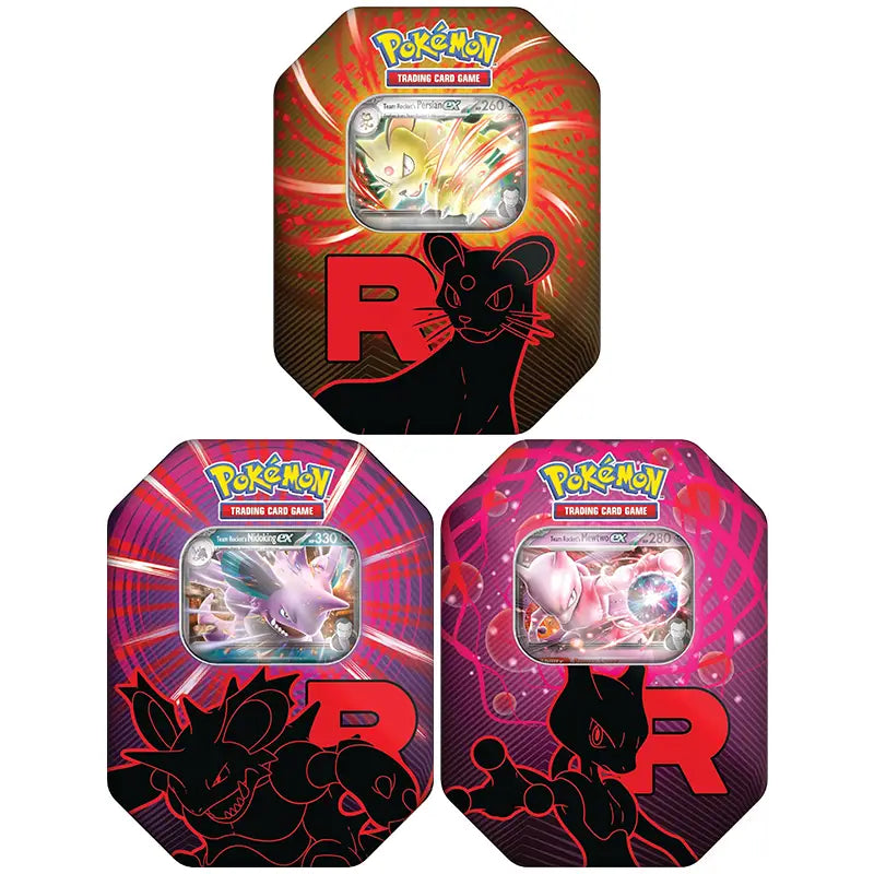 Pokemon TCG: Team Rocket Tins - Set of 3
