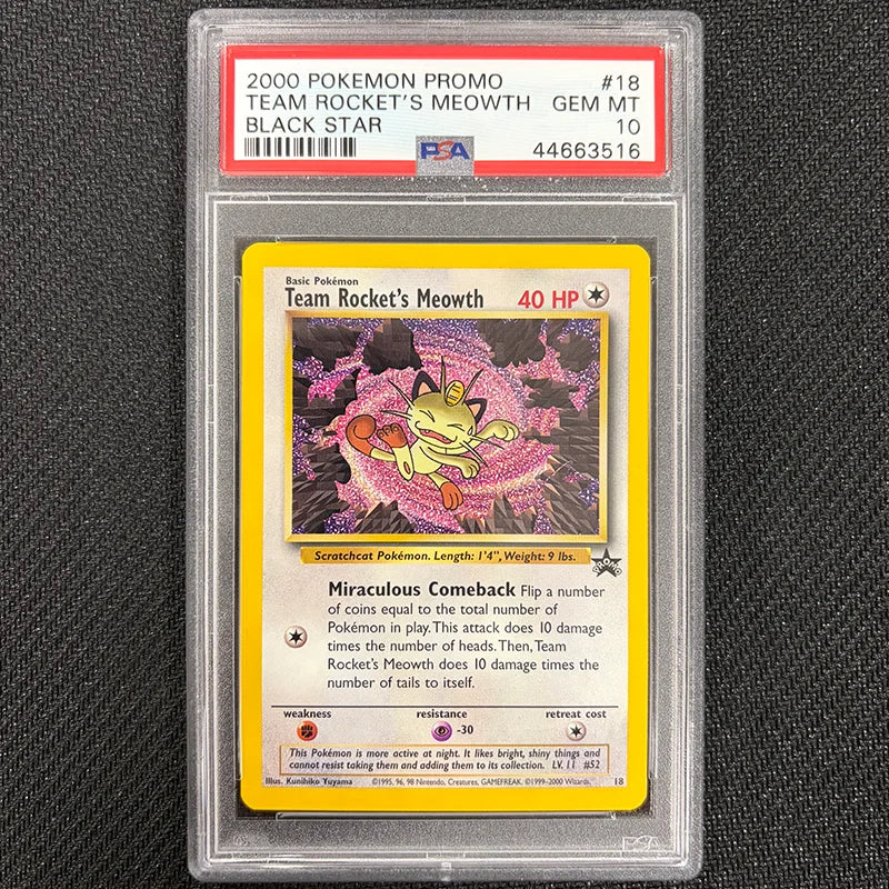 Pokemon TCG: Team Rocket's Meowth 18 - PSA 10