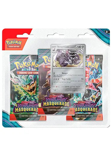 Pokemon TCG: Twilight Masquerade - 3 Pack Blister Snorlax/Revavroom Double Sleeved Pokemon TCG: Twilight Masquerade - 3 Pack Blister Snorlax/Revavroom Double Sleeved