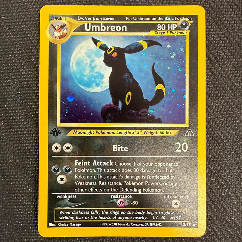 Pokemon TCG: Umbreon 1st Edition 13/75 - Neo Discovery Holo Rare - NM Front