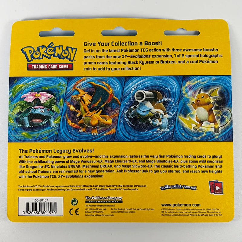 Pokemon TCG: XY Evolutions - Black Kyurem 3-Pack Blister Back