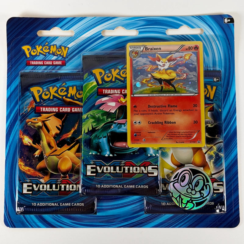 Pokemon TCG: XY Evolutions - Braixen 3-Pack Blister