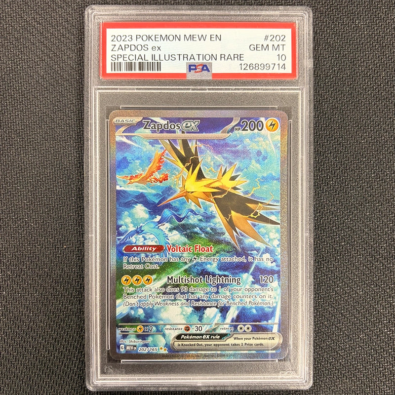 Pokemon TCG: Zapdos Ex 202/165 - 151 - PSA 10