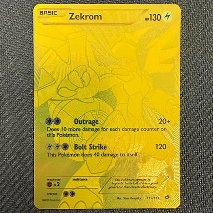 Pokemon TCG: Zekrom 115/113 - Legendary Treasures - NM-