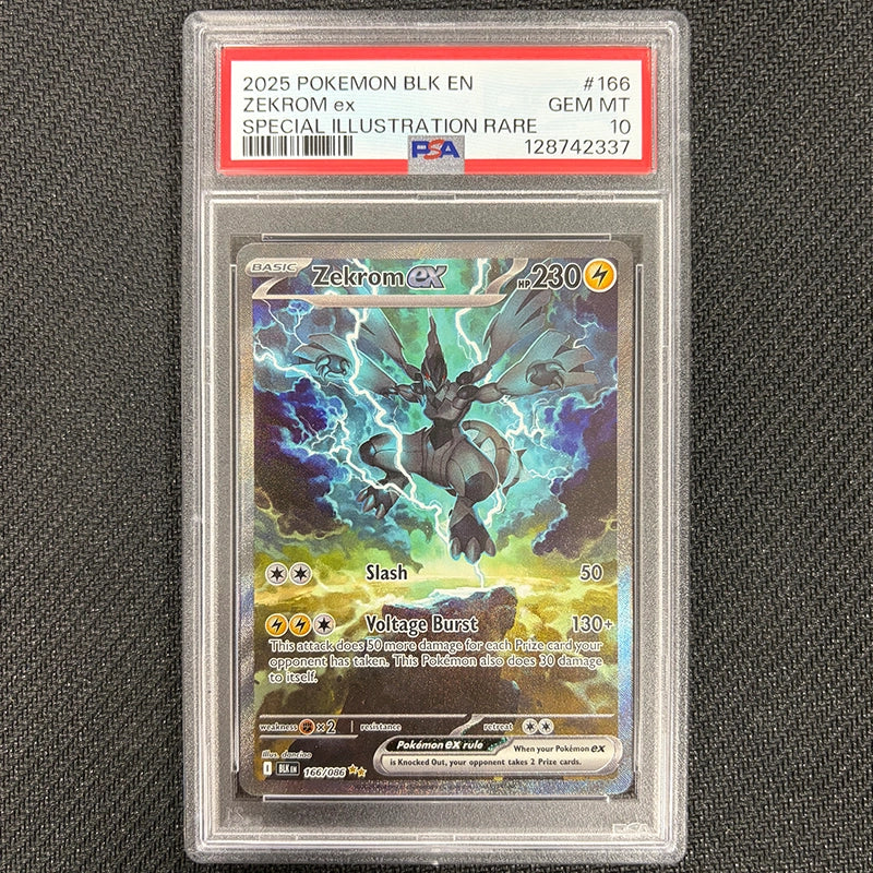 Pokemon TCG: Zekrom Ex 166/086 - Black Bolt - PSA 10