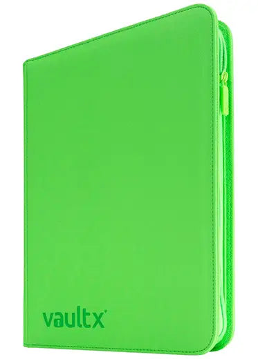 Vault X: 9-Pocket Exo-Tec Zip Binder Neon Green