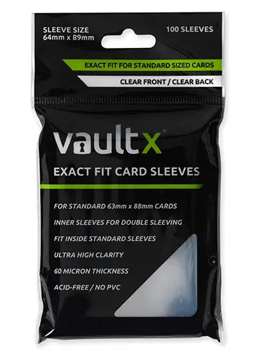Vault X: Exact Fit Card Sleeves (100 Sleeves)