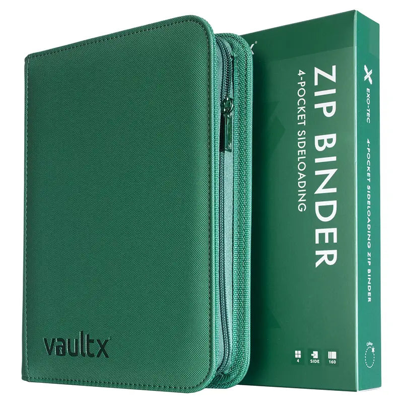 Vault X: Metallic Green Exo-Tec Zip Binder 4-Pocket