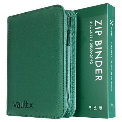 Vault X: Metallic Green Exo-Tec Zip Binder 4-Pocket